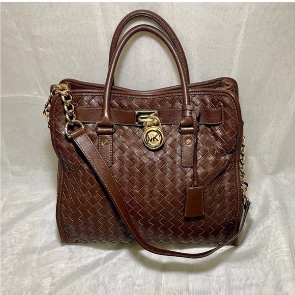 Michael Kors Hamilton Convertible Bag in Brown Pebbled Leatherher with Dust Bag - Picture 8 of 11